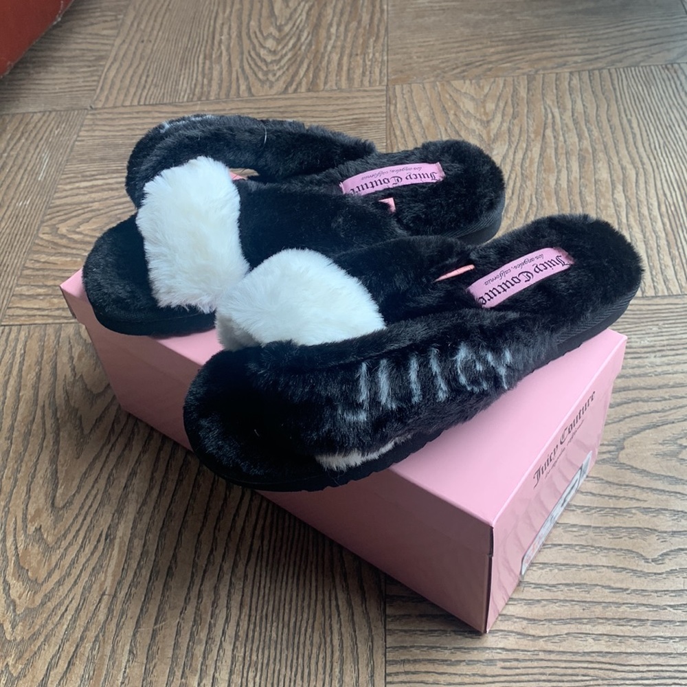 New Juicy Couture Highnyss Fur House Slipper